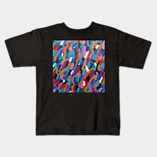 Ribbon Dance Colorful Abstract Print Kids T-Shirt